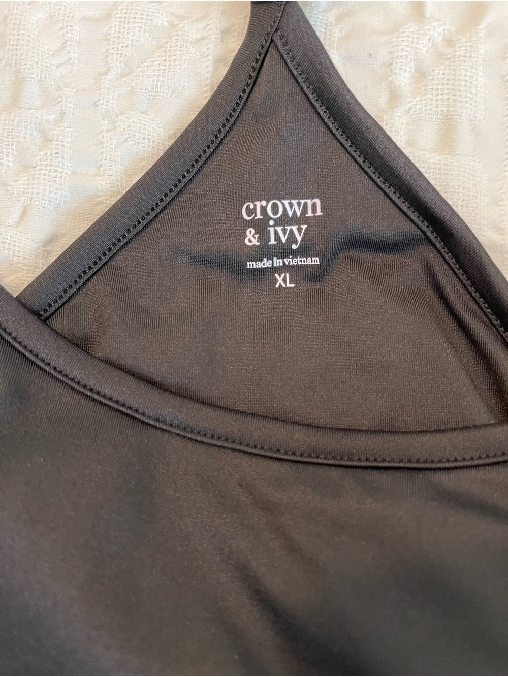 crown & ivy active ruffle Black Tank Dress with built in bra shorts tennis - Picture 3 of 7
